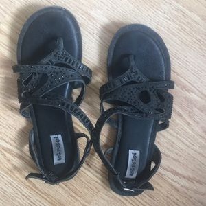 Black studded sandals